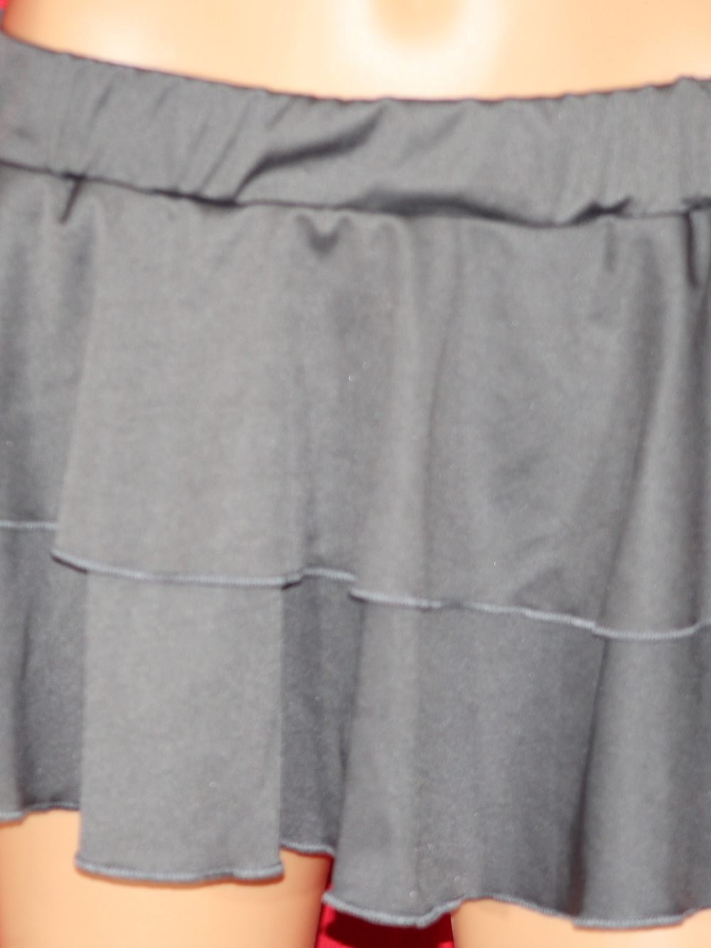 Classic Grey Tiered Women's Mini Skirt